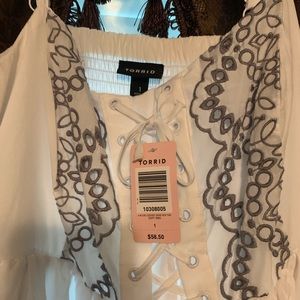 White and grey torrid dress